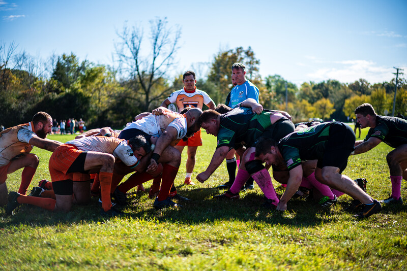 Lake County rugby team playing