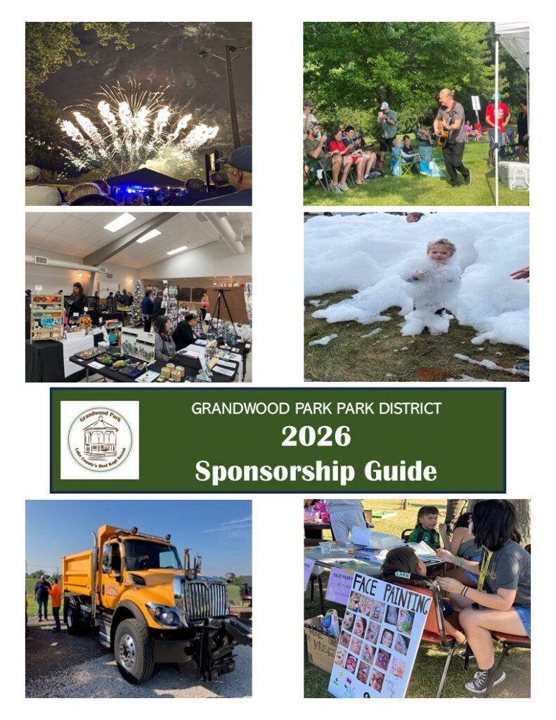 cover of the sponsorship guide with 6 pictures on it